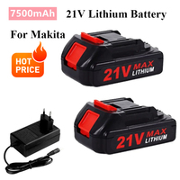 21V Rechargeable Lithium Ion Battery High Capacity Cordless Electric Power Tool Battery for Makita 21V Tool Replacement Battery