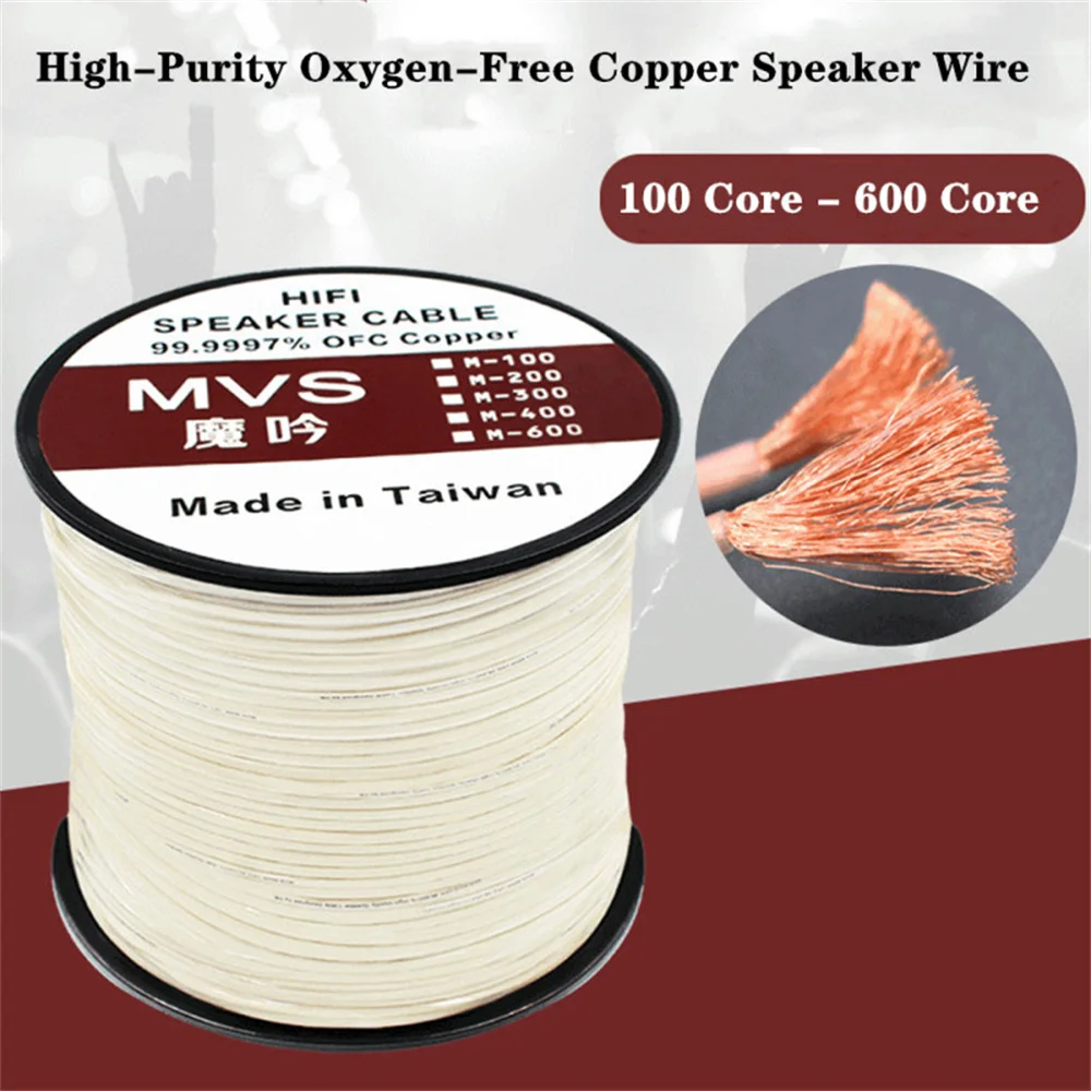 Musical Sound 14 AWG Hifi Speaker Audio Cable Wire HiFi Speakers and Surround Sound Audio Amplifier Connection Cord