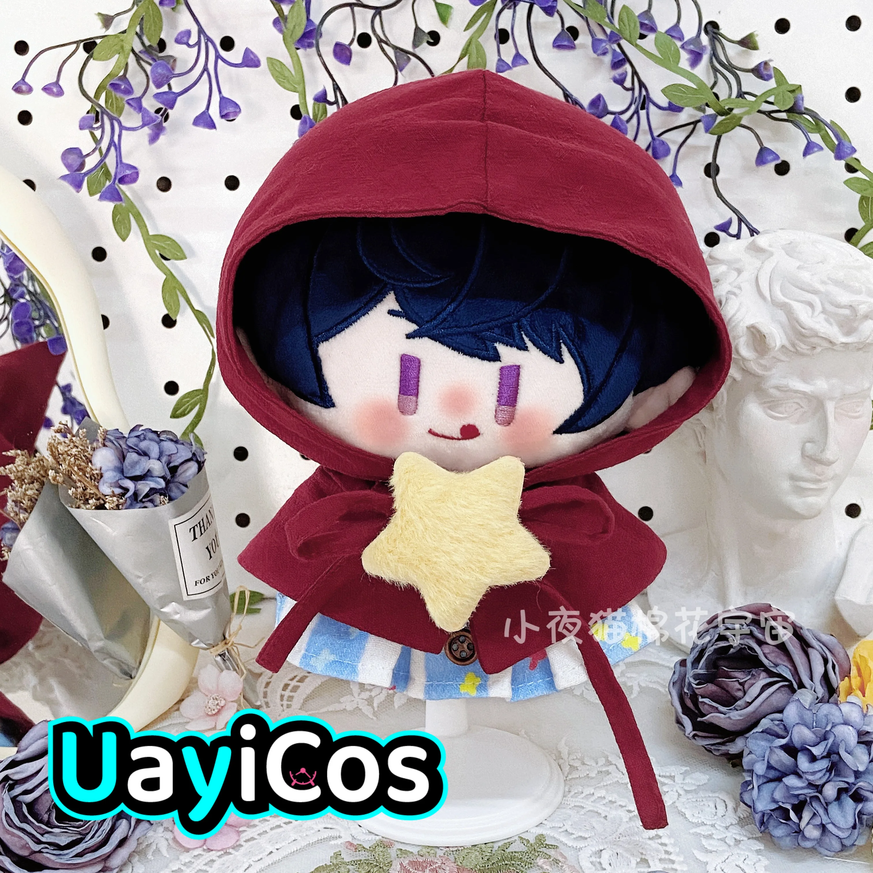 In Stock 20cm Doll Clothes Hat Vest Pants Shoes Red Strawberry  Costume Suit Doll Accessories  Anime Game Toy Gifts Cosplay