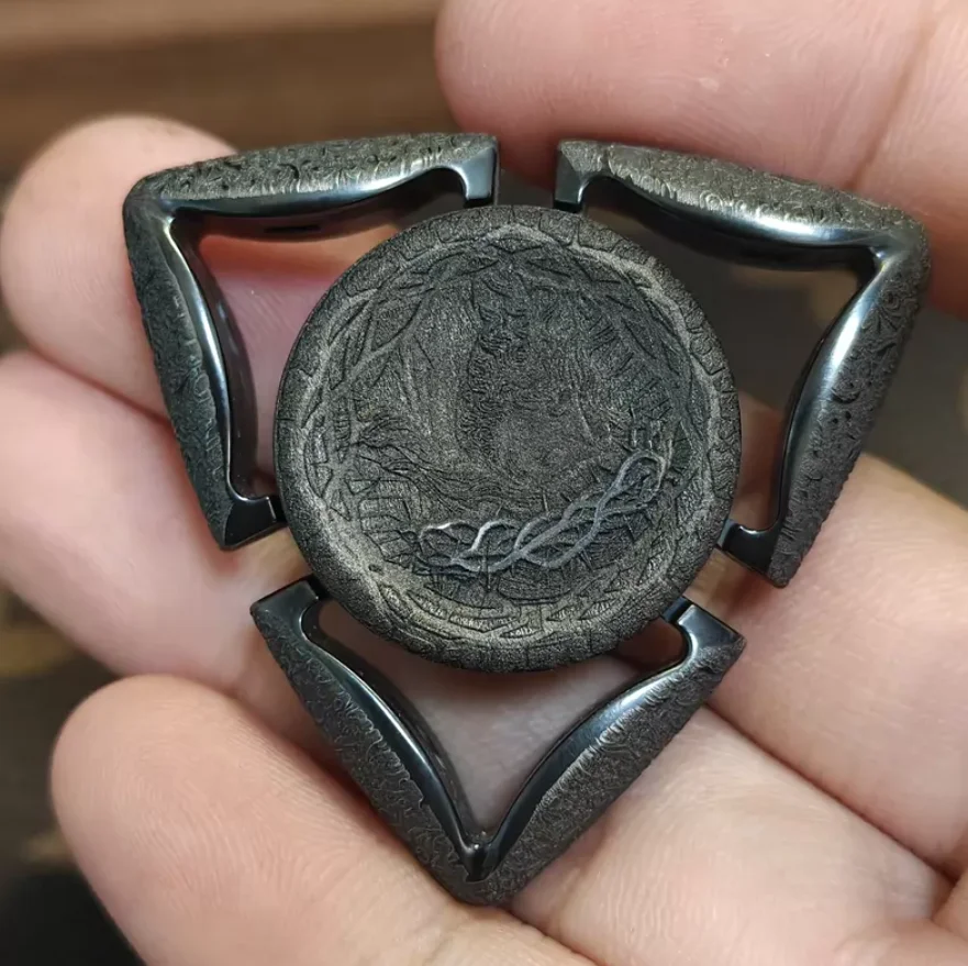 Used EDC PP Friend zirconium fat mule spinner Fingertip gyroscope Decompression toys