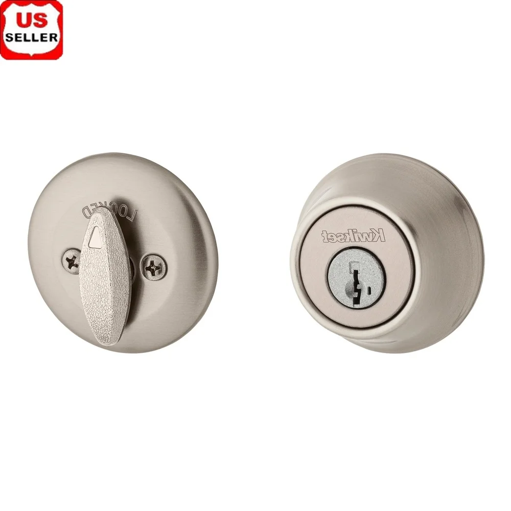 

Single Cylinder Deadbolt Lock SmartKey Security Exterior Door Hardware Easy Install Adjustable Backset 2 Keys Microban