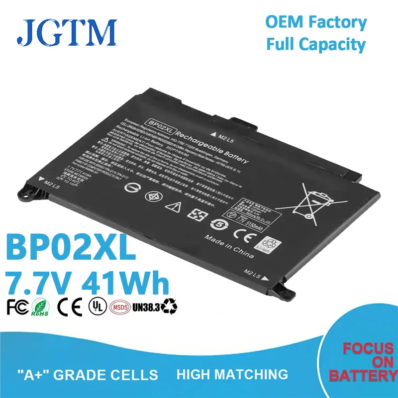 BP02XL laptop battery for HP Pavilion Laptop 15-AU 15-AW 15-AU057CL 15-AU030WM 15-AU063NR 15-AU123CL 15-AW002LA  7.7V 41Wh