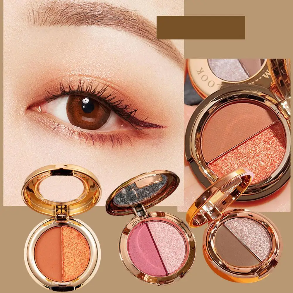 Waterproof Shiny Eyeshadow Korean Makeup Tray For Women With Sparkling Eyes Kawai Makeup Girls Students Portable Small Plat J4F2