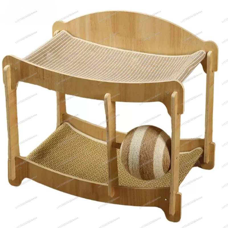 Summer mat cat nest bunk double-layer mat lounger cat nest  nest scratching post integrated