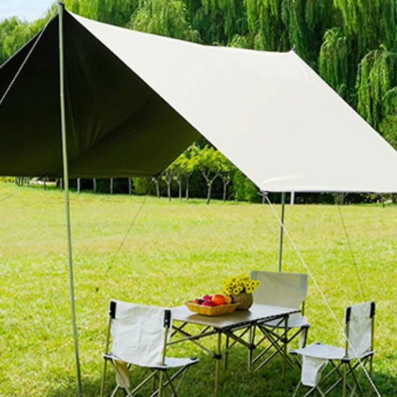 

Black rubber canopy, outdoor thickened camping and picnic courtyard, beach sunshade, Oxford cloth tent, portable