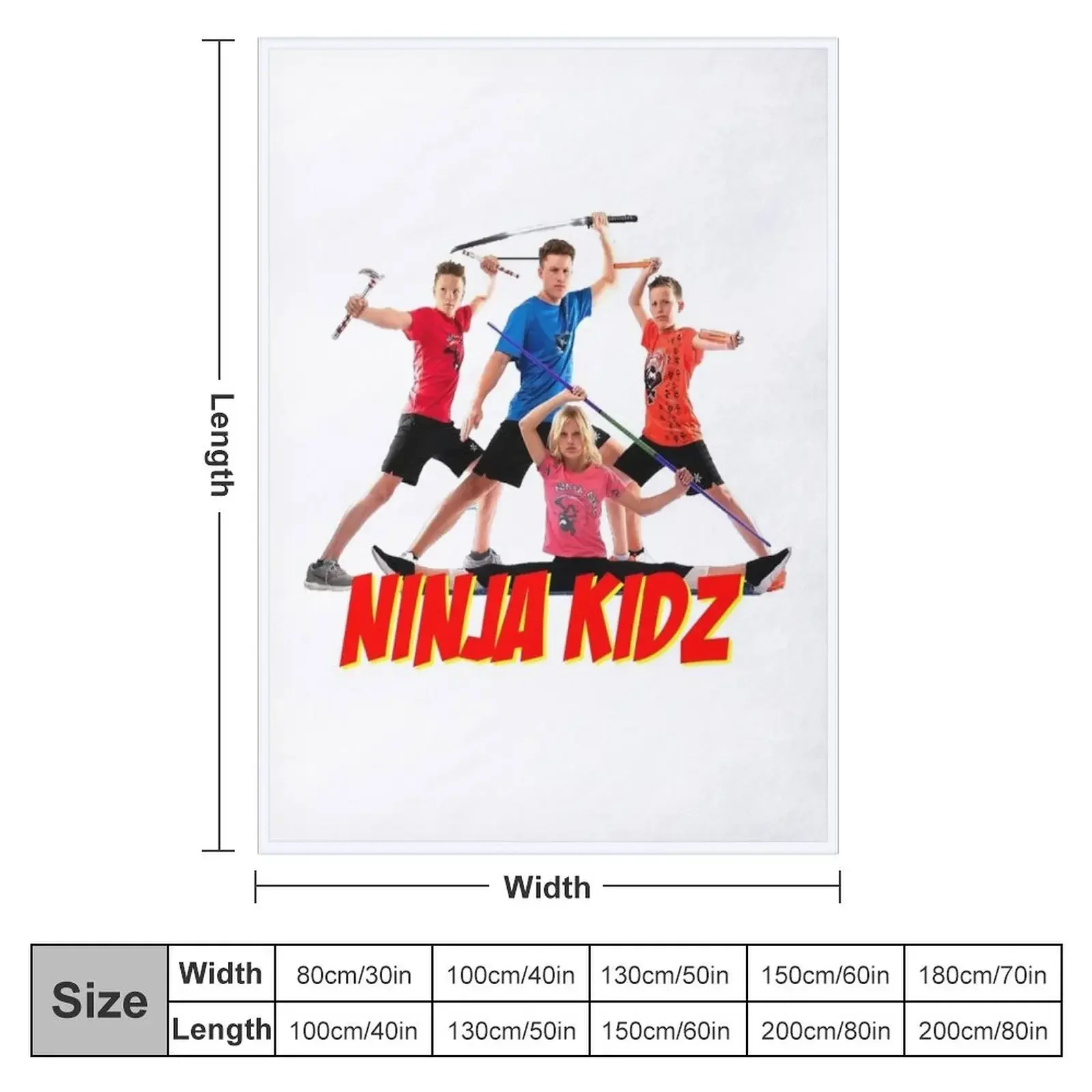 Ninja Kidz Merch para niños, manta de tiro de fiesta, mantas cálidas de invierno para bebé