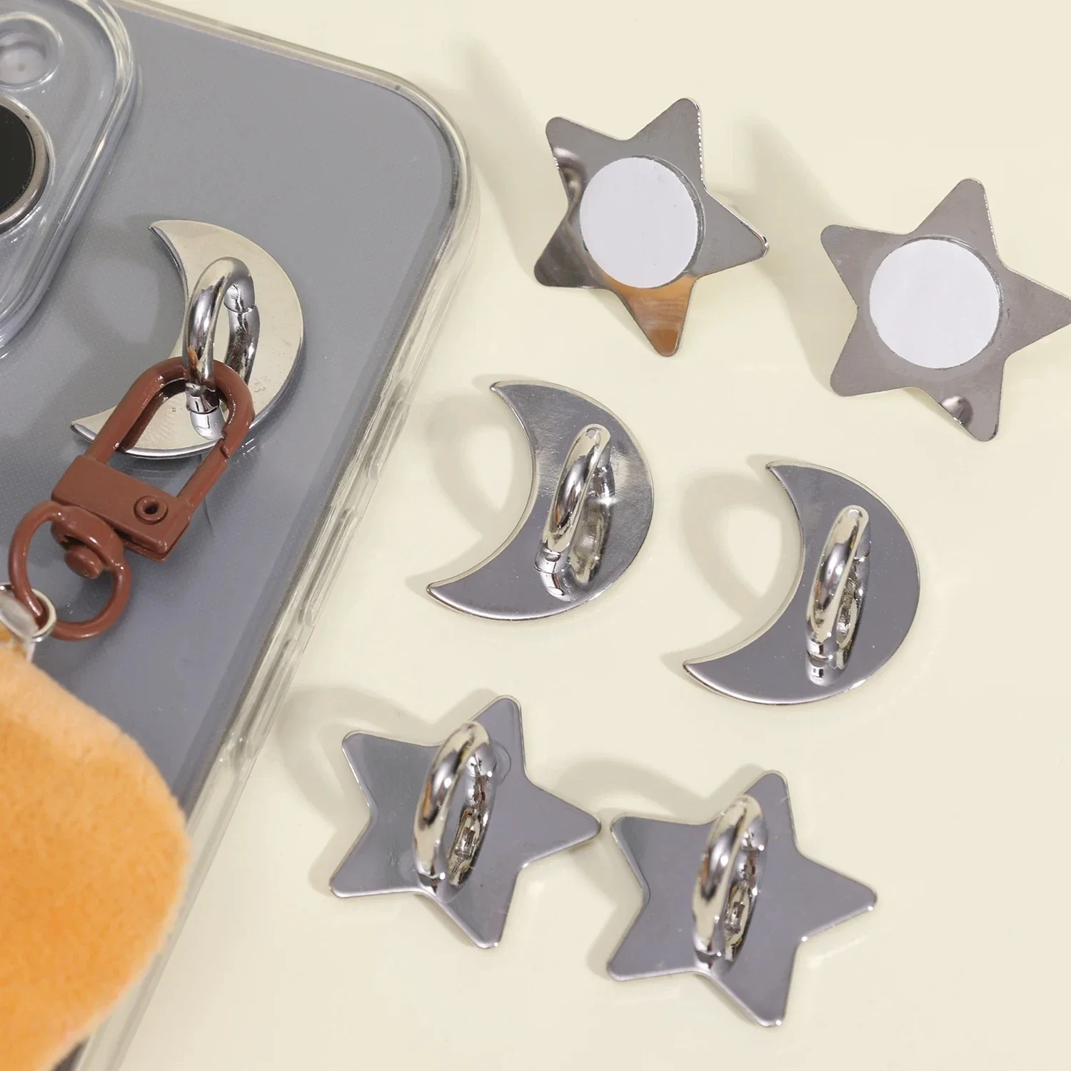 Suporte Adesivo de Metal para Celular com Anel de Dedo e Gancho para Pendurar - Ideal para DIY e Acessórios de Decoração