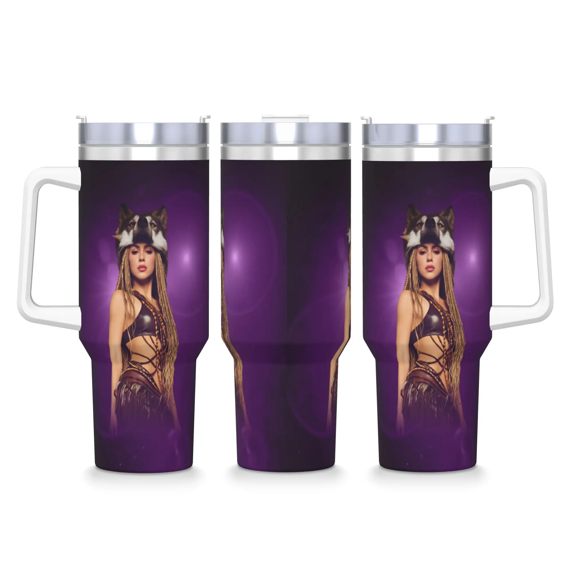 Singer S-Shakira Tumbler  Cold and Hot Water Bottle Portable Stainless Steel Coffee Mug Graphic Beach Car Mugs