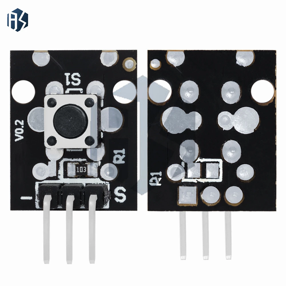 Módulo sensor de interruptor de botão de 3 pinos KY-004 (6x6x5mm): para kits de partida Arduino DIY