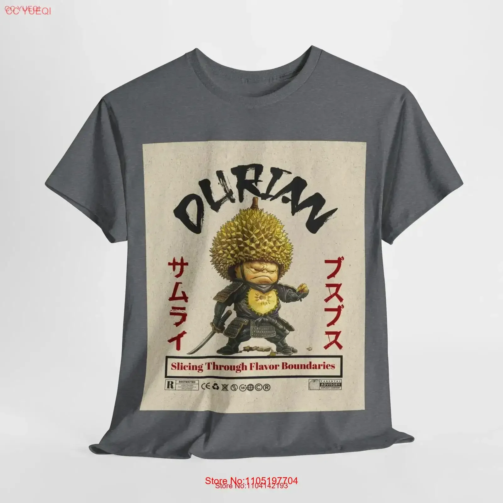 

Samurai Durian T Shirt Perfect for Enthusiasts Foodies and Unique Lovers vintage Washed Versatile designer clothes Comfortable