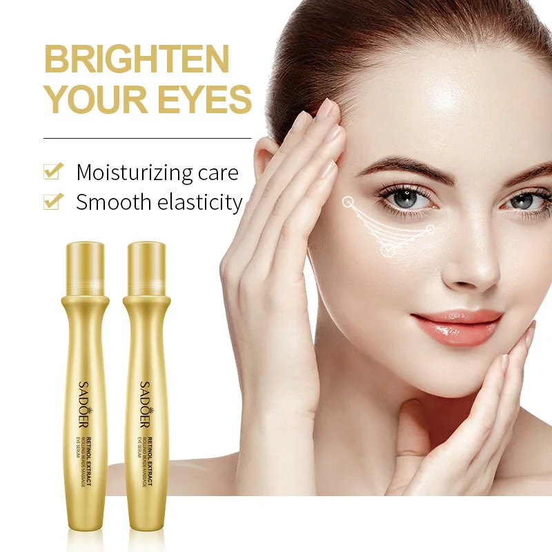 1/2/3pcs SADOER Retinol Eye Cream Firming Massage Eyes Serum Anti Dark Circles Remove Eye Bags Puffiness Firming Eyes Skin Care