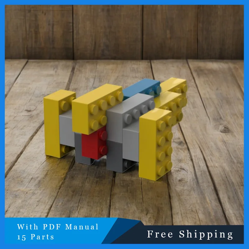 15PCS Star Battle Series Building Block Model Yellow Battle Spaceship Modular MOC Bricks Children Assembly Puzzle Christmas Toy