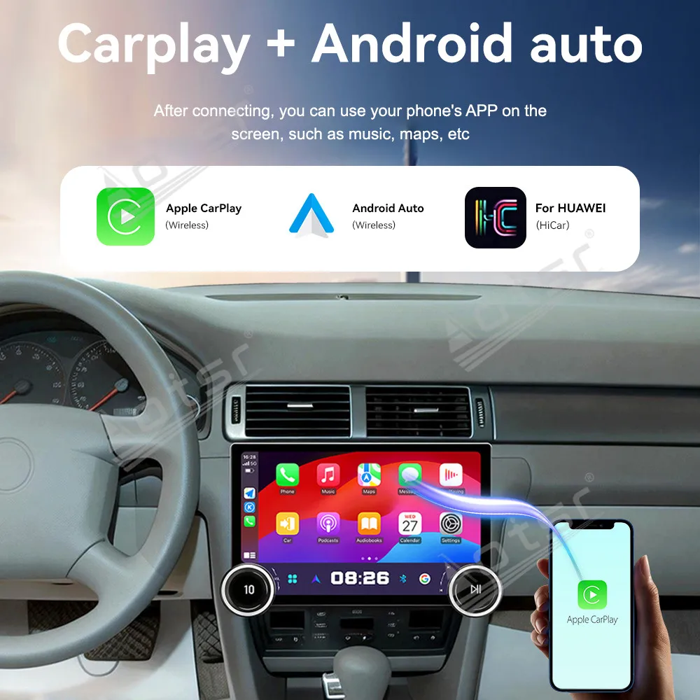 11.5 Inch Dual Knob Car Radio For Audi A6 S6 RS6 1997-2004 Android15 Multimedia Player HD TouchScreen GPS Navigation CarPlay DSP