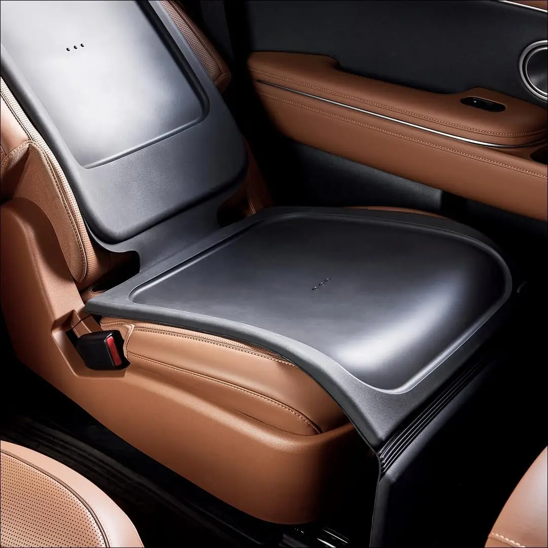 

Ультратонкий силиконовый чехол для кожаных сидений автомобиля - водонепроницаемый, с противоскользящим покрытием, совместим с LATCH (черный)
