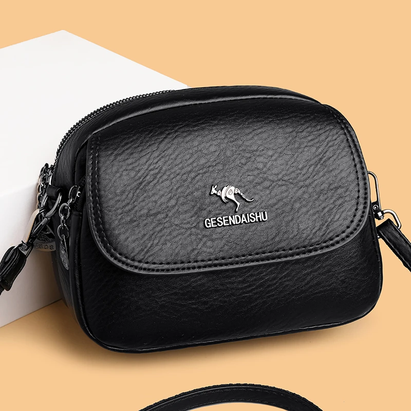 

High Quality Leather Multilayer Women Bag Luxury Design Handbag Ladies Shoulder Crossbody Bag And Daily Use Purse Commuting Sac