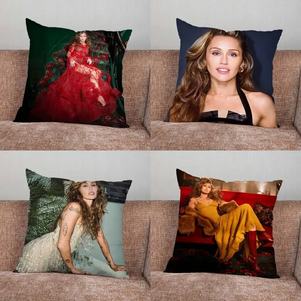 

Singer M-Miley C-Cyrus Pillow Case Pillowcase Home Sofa Cushions Car Cushions Pillowcover Office Pillowshell Pillow
