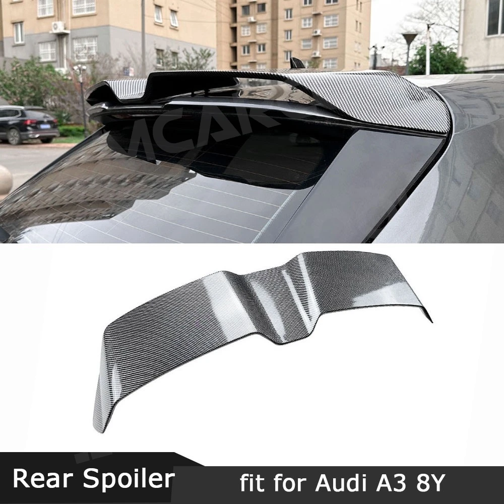 

JMCARCOOL для Audi A3 8Y Sportback 2021 + автомобильный задний спойлер багажника, спойлер на крыло, хвостовые плавники, задний спойлер, направляющая, аксессуары для заднего крыла