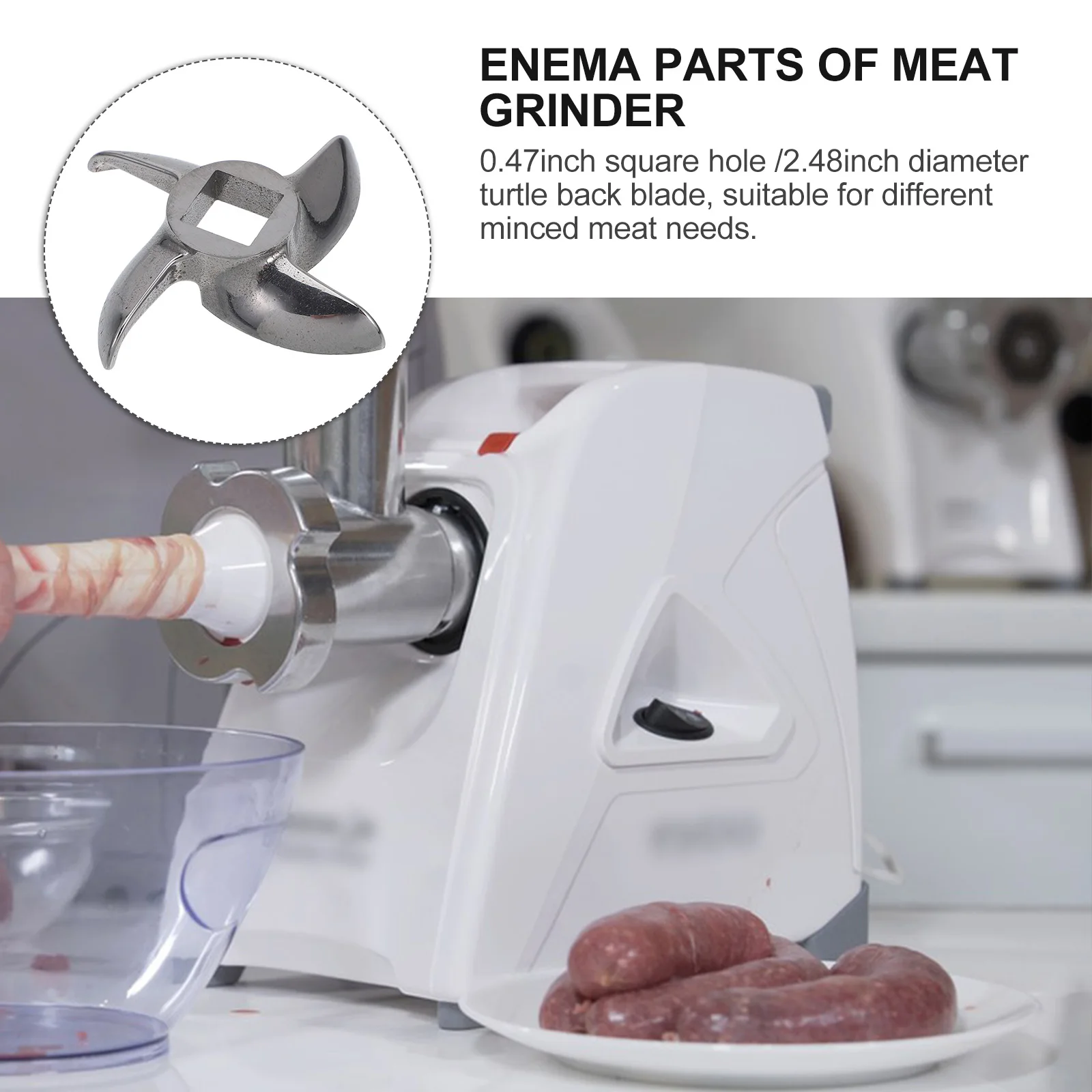 

Stainless Steel Meat Replacement Knife 0.47Inch Hole Blade Sausage Dispenser Accessories For Size 12 Efficient