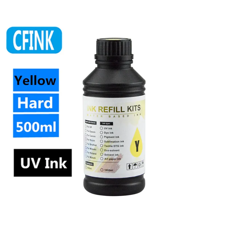 Tinta de curado UV Universal para impresora Epson L800, L805, L1800, R290, R330, 500, i3200, i1600, XP600, DX5, DX7, 1390 ML