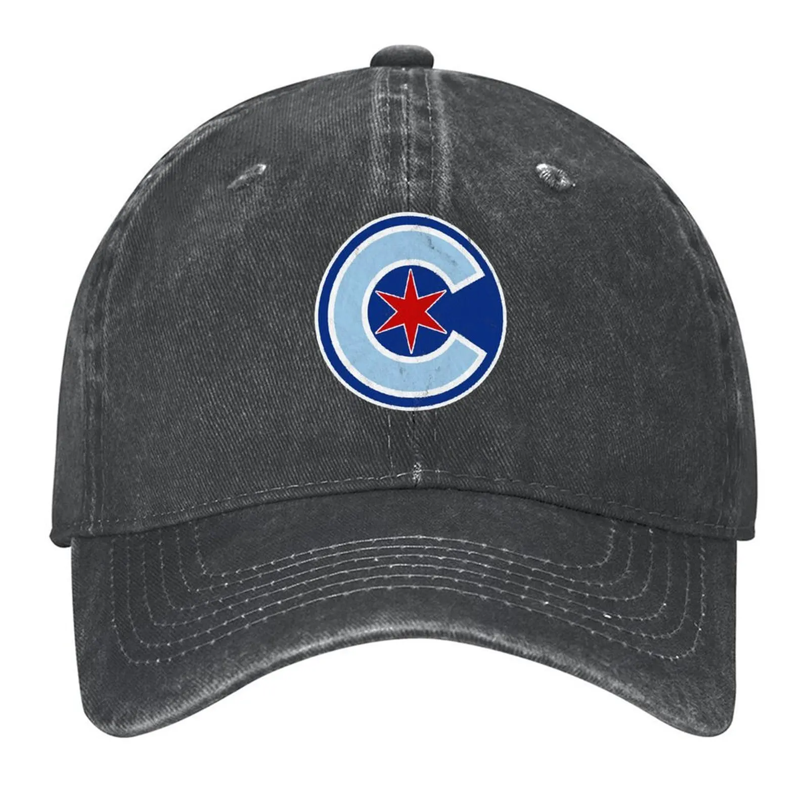 

Chicago Wrigleyville Star Logo Vintage Emblem Distressed Version Baseball Cap Vintage Anime Hood Luxury Woman Men's