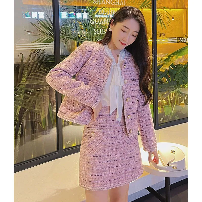 Suit Skirt Women's Spring And Autumn 2023 New Explosions Short High-Quality Temperament Celebrity Fashion Two-Piece Suit