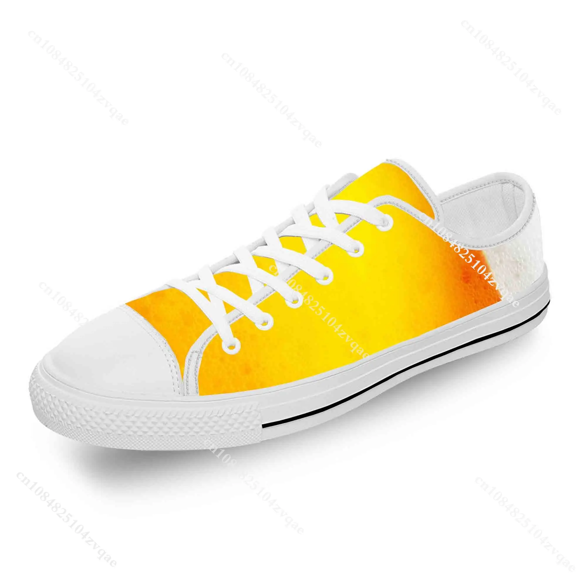 Beer Pattern Low Top Sneakers Mens Womens Hot Fashion Casual Shoes Canvas Running Shoes 3D Printed Breathable Lightweight shoe
