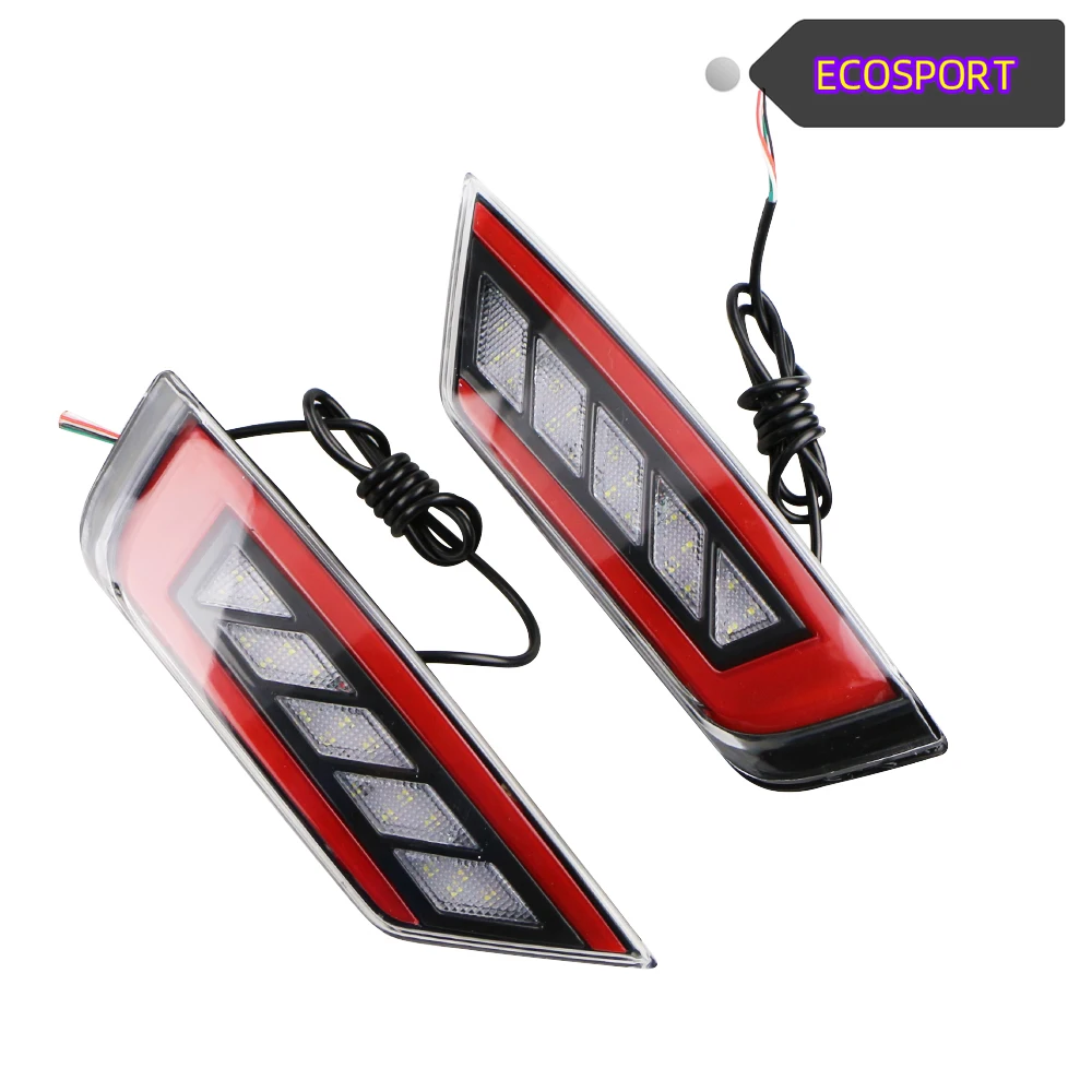 2Pcs rear tail bumper lamp Reflector fog light turn signal For Ford Focus Hatchback 09-13 Ecosport 13-20 Kuga Escape 13-18 Acc.