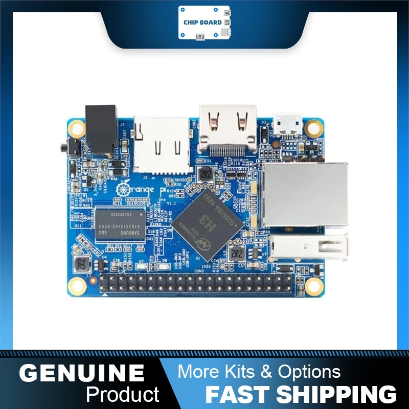 Orange Pi One H3 Quad Core Mini PC Board, 1GB RAM Linux Ubuntu Android Development Platform