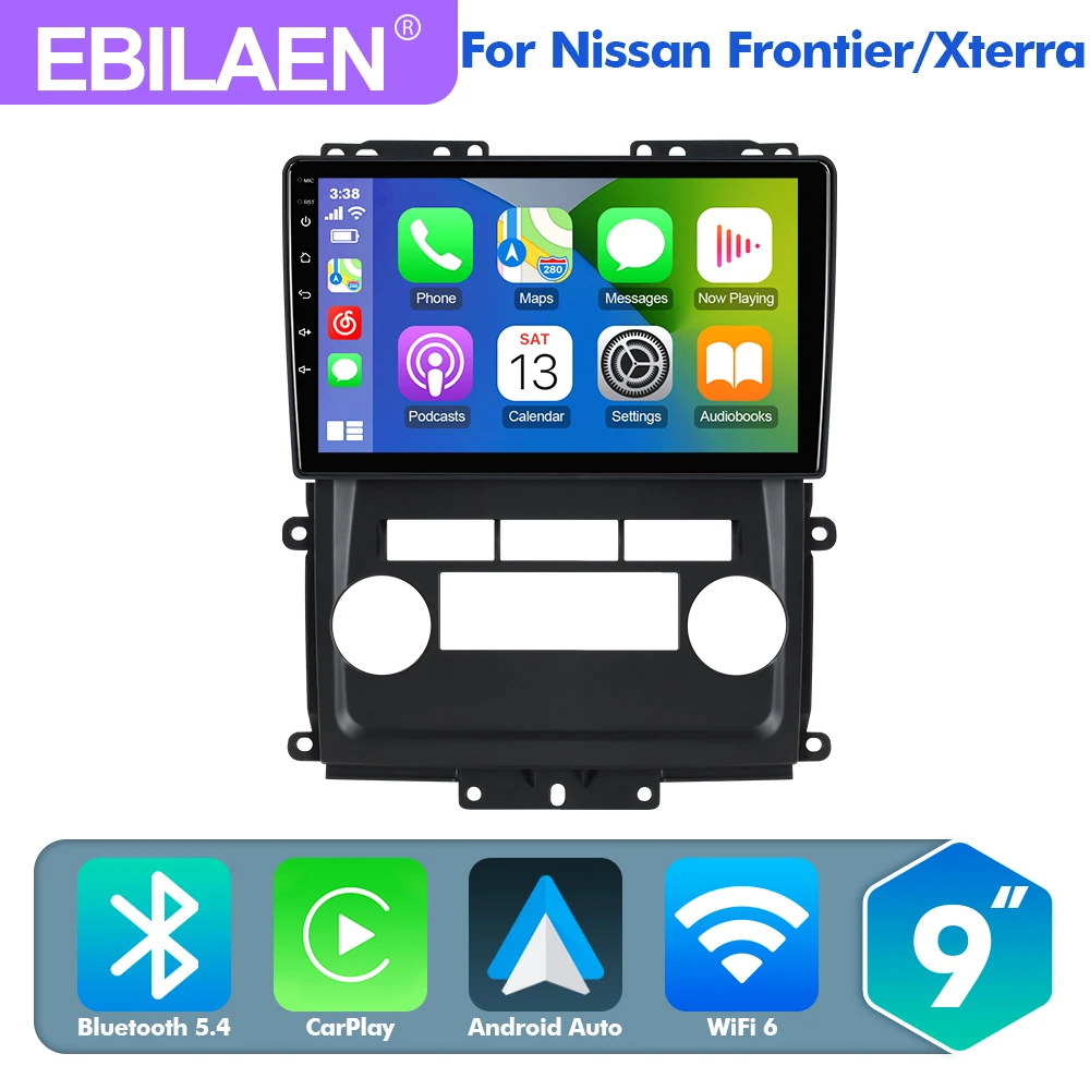 EBILAEN Android 13.0 Car Radio Multimedia Player For Nissan Frontier 2009 - 2012 For Xterra 2 N50 2008 - 2015 Navigation GPS