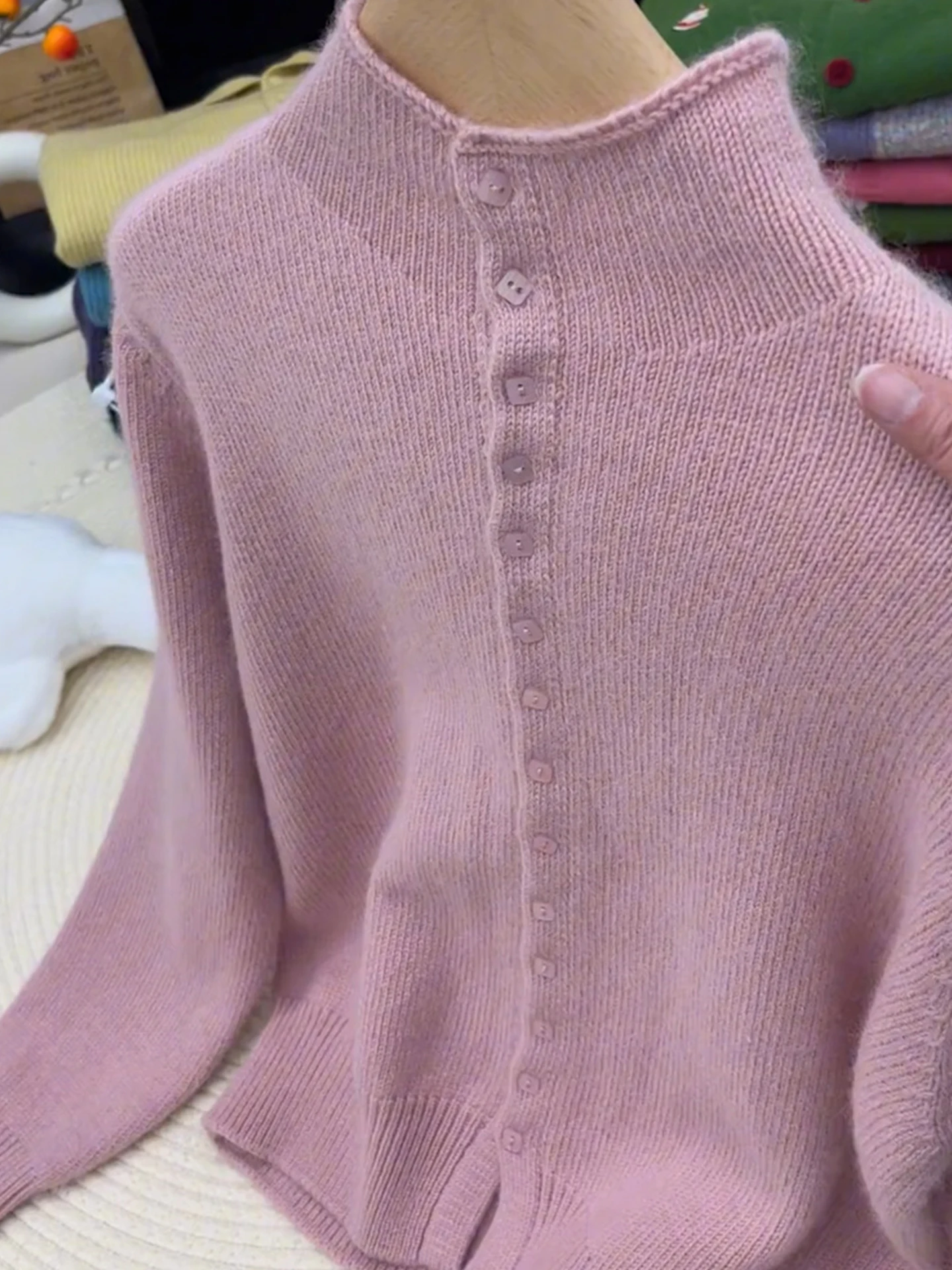 

Милый антивозрастной вязаный свитер, длинный кардиган све, женский кардиган, осень-зима, цветная утягивающая модная корейская версия