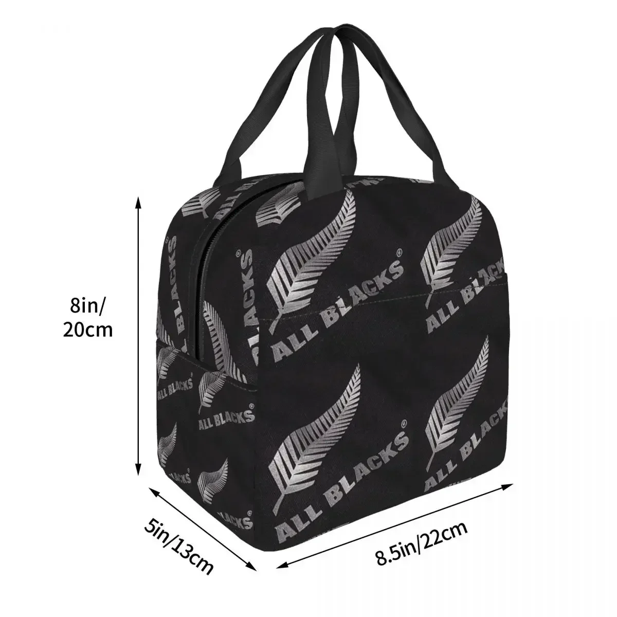 All Blacks Rugby Hat Autumn Winter Insulated Lunch Bag for Women Office Cooler Thermal Food Box Tote Lunch Boxes Container