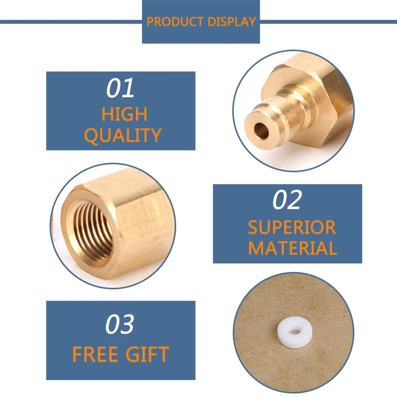 1/8NPT M10x1 1/8BSPP الموضوع 8 مللي متر أنثى التوصيل المقبس النحاس مقرنة سريعة موصل تركيبات الهواء إعادة تعبئة 3 قطعة/المجموعة