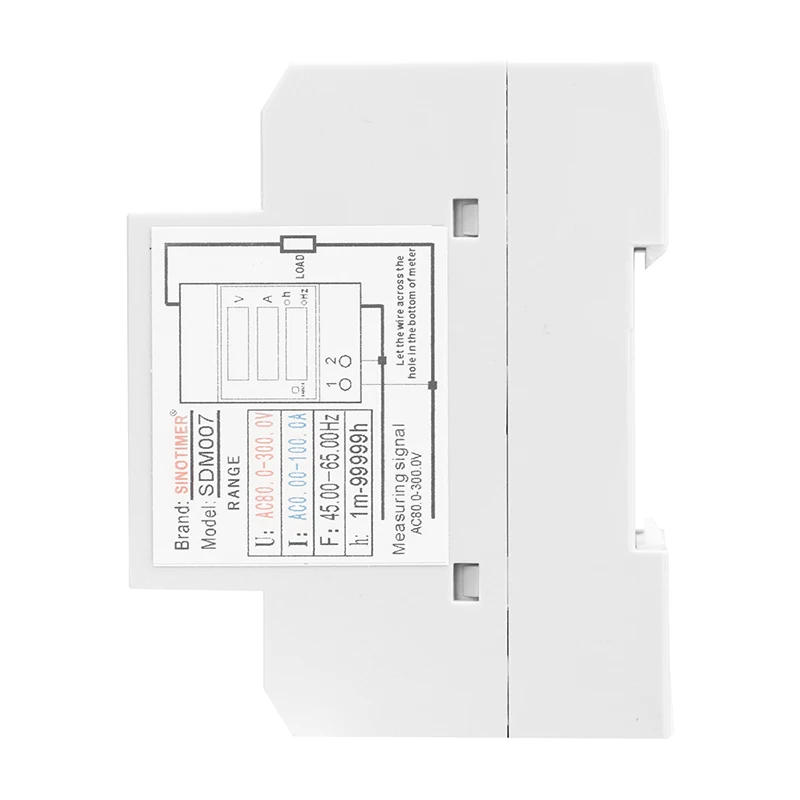 Din Rail LCD Digital Voltmeter Voltage Current Power Wattmeter Electric Energy kWh Meter Frequency Volt Amp Monitor AC 220V 100A