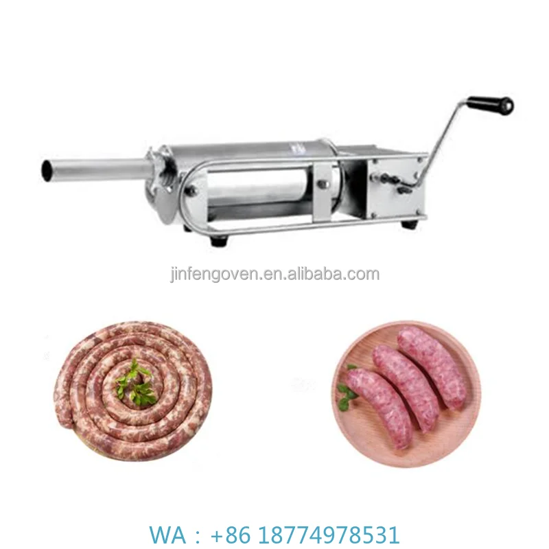 7L Stainless Steel Manual Horizontal Sausage Filler for Food Service Sausage Preparation