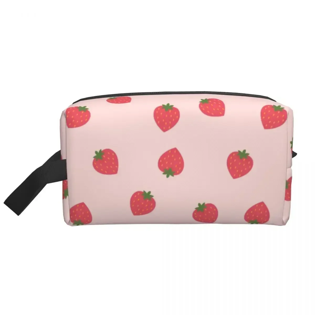 Travel Strawberry Fields Toiletry Bag Portable Strawberries Pattern Cosmetic Makeup Organizer Women Beauty Storage Dopp Kit Case