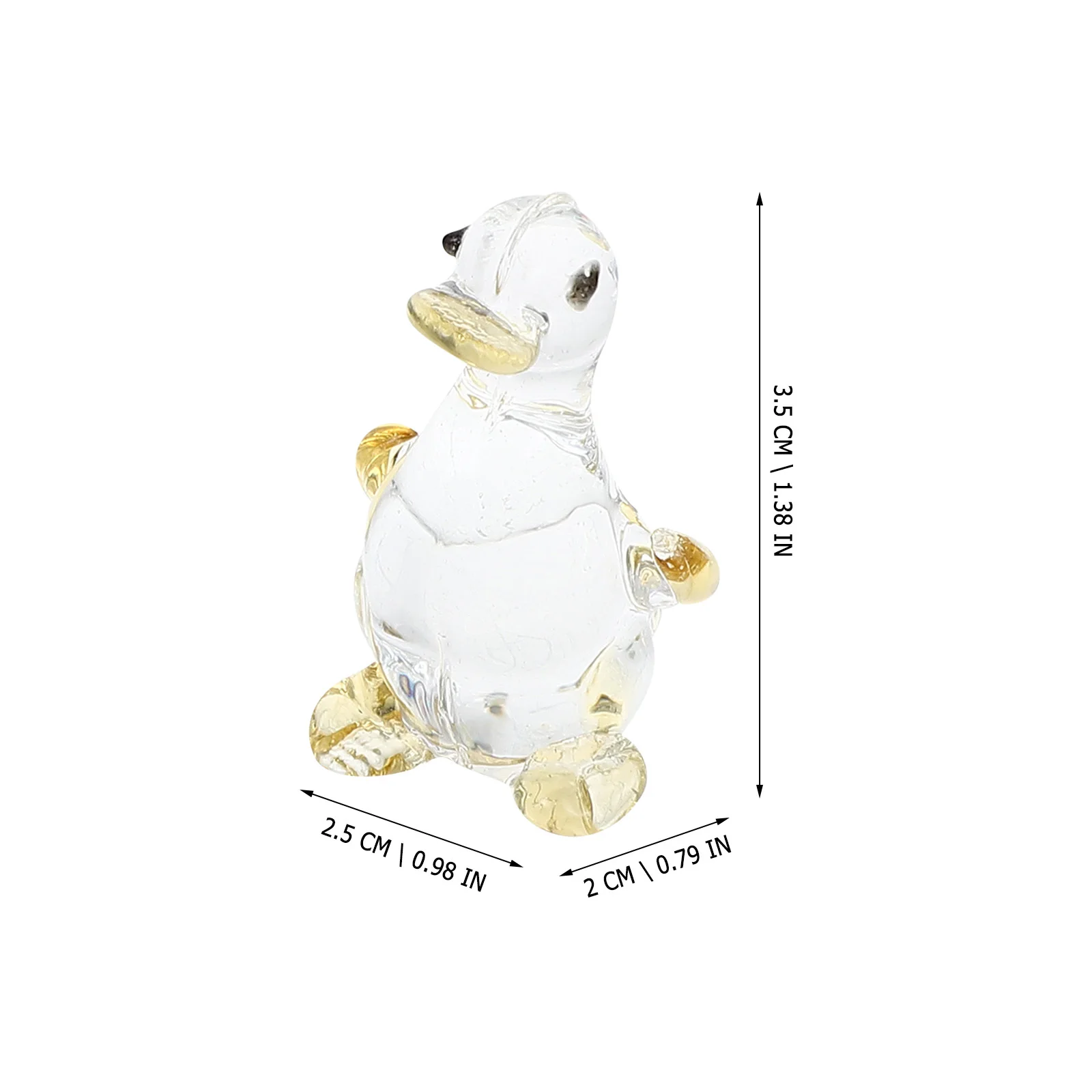 

4Pcs Unique Crystal Duck Sculpture Quartz Decoration for Office Home Decor Crystal Sculpture