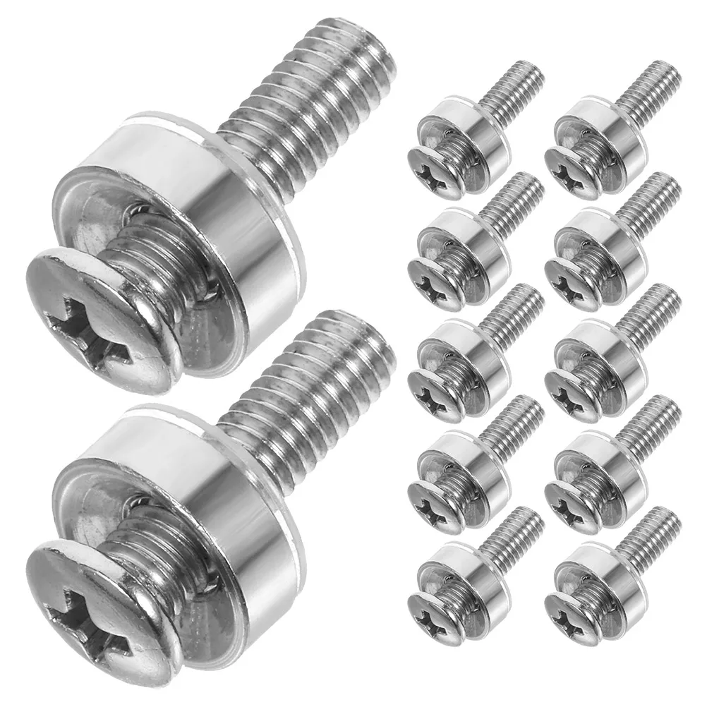 

100pcs Nickel for Shelf Screws Server Rack Cabinet Mount Black Zinc Coating Server Shelf Cage Screws Stainless Steel
