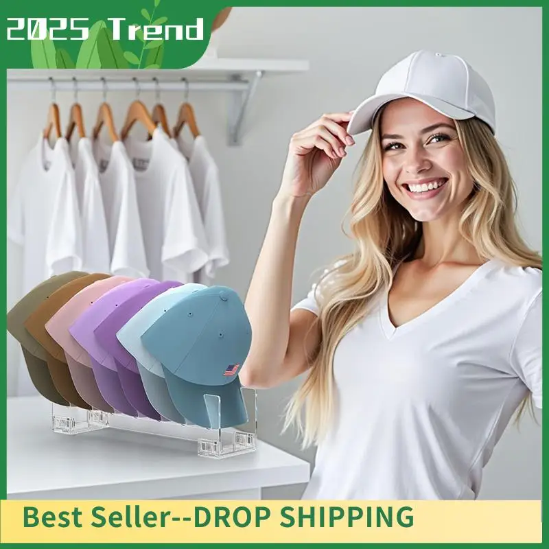 AD33 HOT Hat Stand Organizer 2 مجموعة ما يصل إلى 14 قبعة بيسبول، قبعات Gorras رف عرض تخزين لغرفة النوم والخزانة والخزانة والمكتب