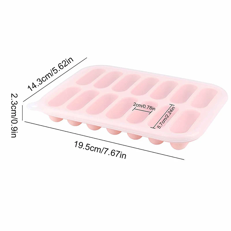 Sausage Maker Mould 14 Grids Silicone DIY Ham Hot Dog Making Moulds With Lid Kitchen Household Sausages Cake Baking Tools Molds