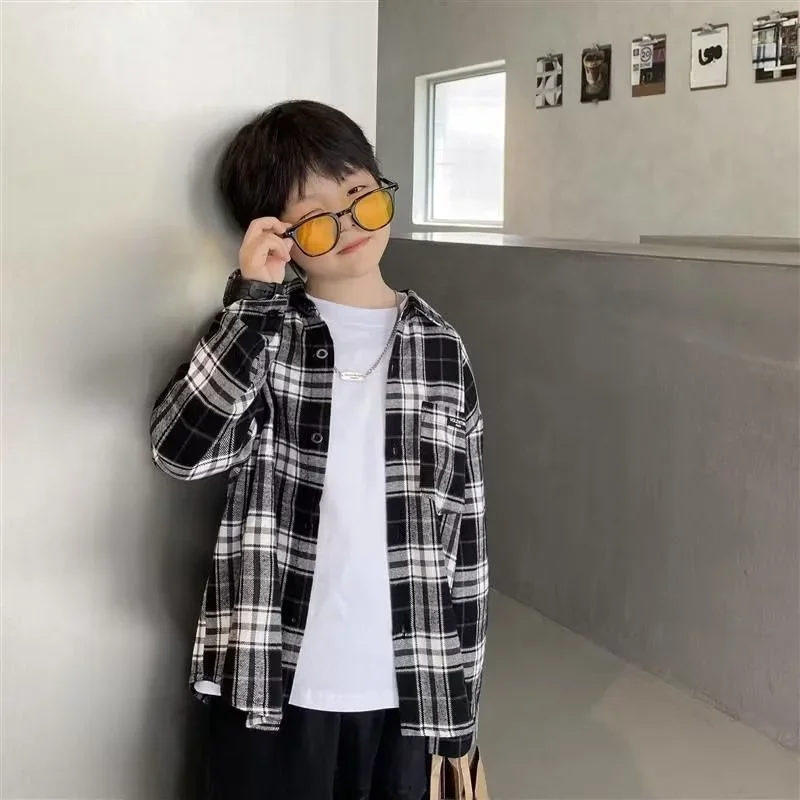 

Spring Autumn Shirts Cotton Gift Teenagers Children's Clothing Boys Baby's Kids Blouse Jacket Outwear 2025 Casual