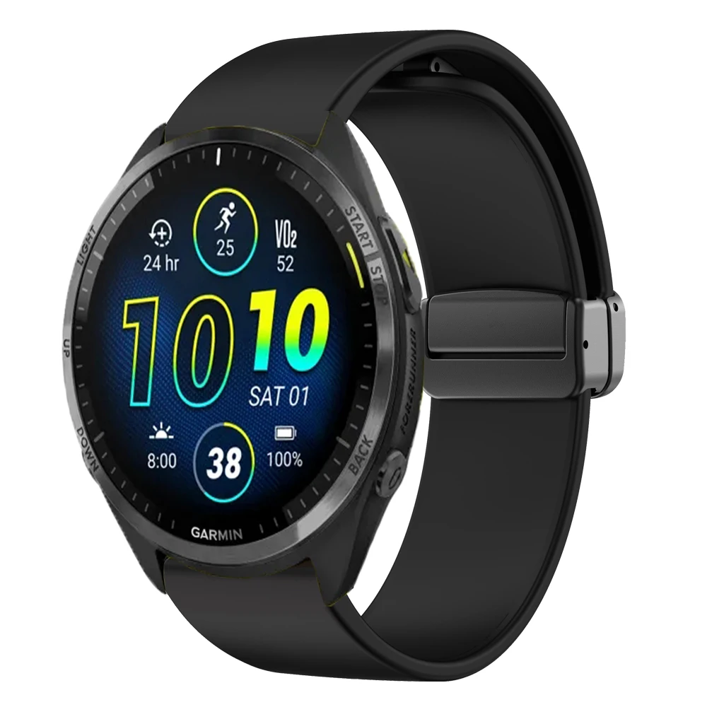 Correa de silicona para reloj inteligente, pulsera musical de 22mm para Garmin Forerunner 265, 965, 745, 255, Vivoactive 4, Venu 2, 3