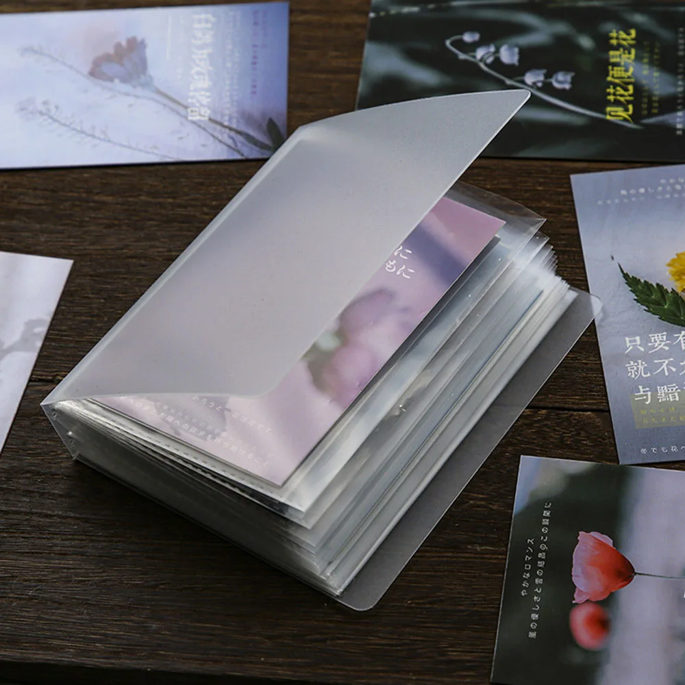 40 Seiten/Buch, A6-Tasche, transparent, Foto-Postkarten-Organizer, DIY, dekoratives Buch, großes Fassungsvermögen, Organizer, Albumbuch