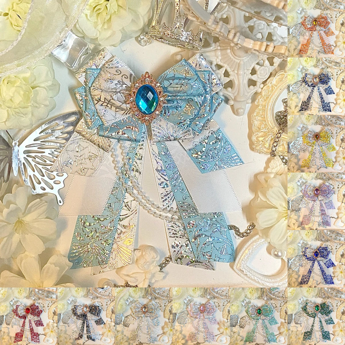 Light Stick Bowknot DIY Cheering Fan Things Ita Bag Material Badge Pin Goods Fancy Bowknot Decoration Crafts Gifts