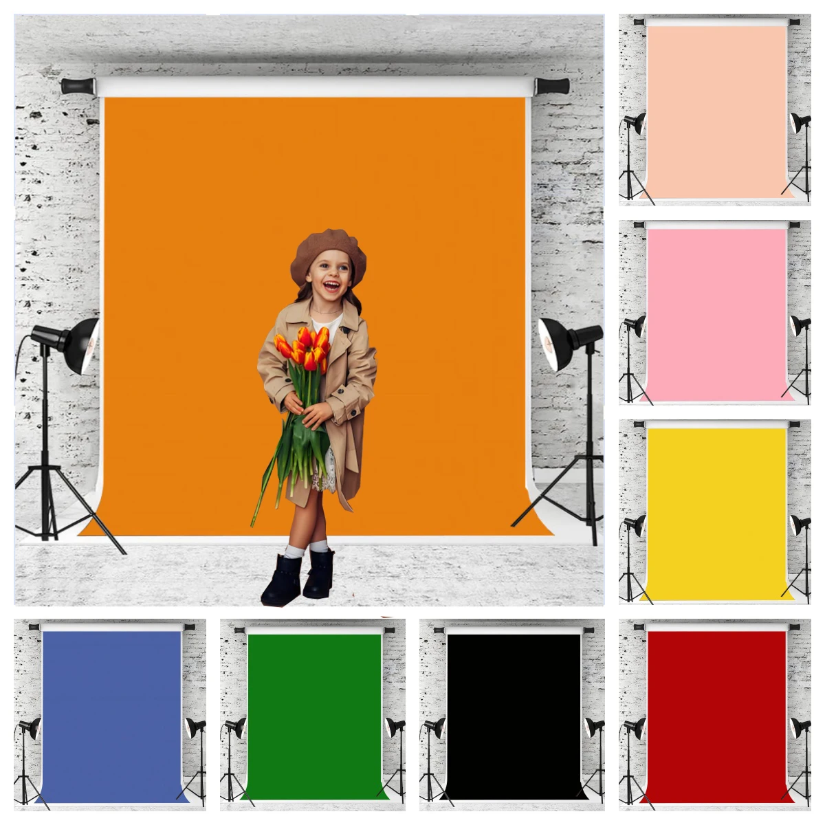 Solid Color Backgrounds For Photographs Wedding Birthday Party Decoration Backdrop Adult Kids Art Portrait Customizable Backdrop