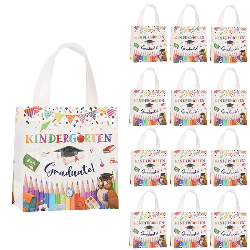 1pcs Graduation Season Non-woven Tote Bags Student Kids Gift Package Fabric Waterproof Storage Reusable Pouches