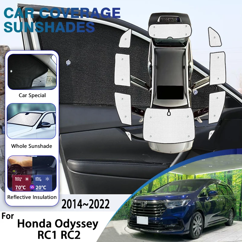 

For Honda Odyssey 2015 Accessories RC1 RC2 2014~2022 Sun Window Visor Windshield Car Sun Anti-UV Protector Interiors Accessories