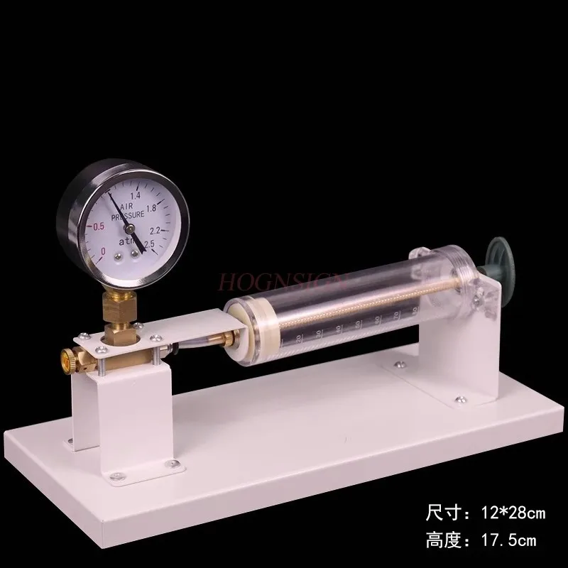 Experimental equipment for isothermal changes of ideal gas, pressure volume relationship, gas law demonstration