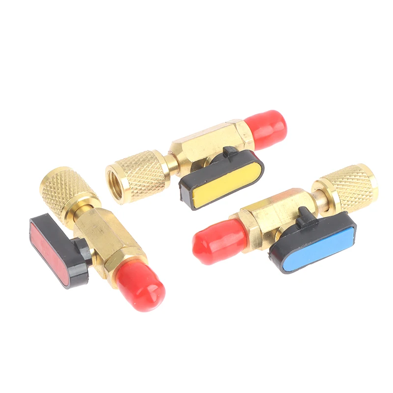 1/4" Male To 1/4" Female SAE Straight Ball Valve Charging Hoses HVAC , HVAC/r , A/C Manifold Accessories For R22 Refrigerant