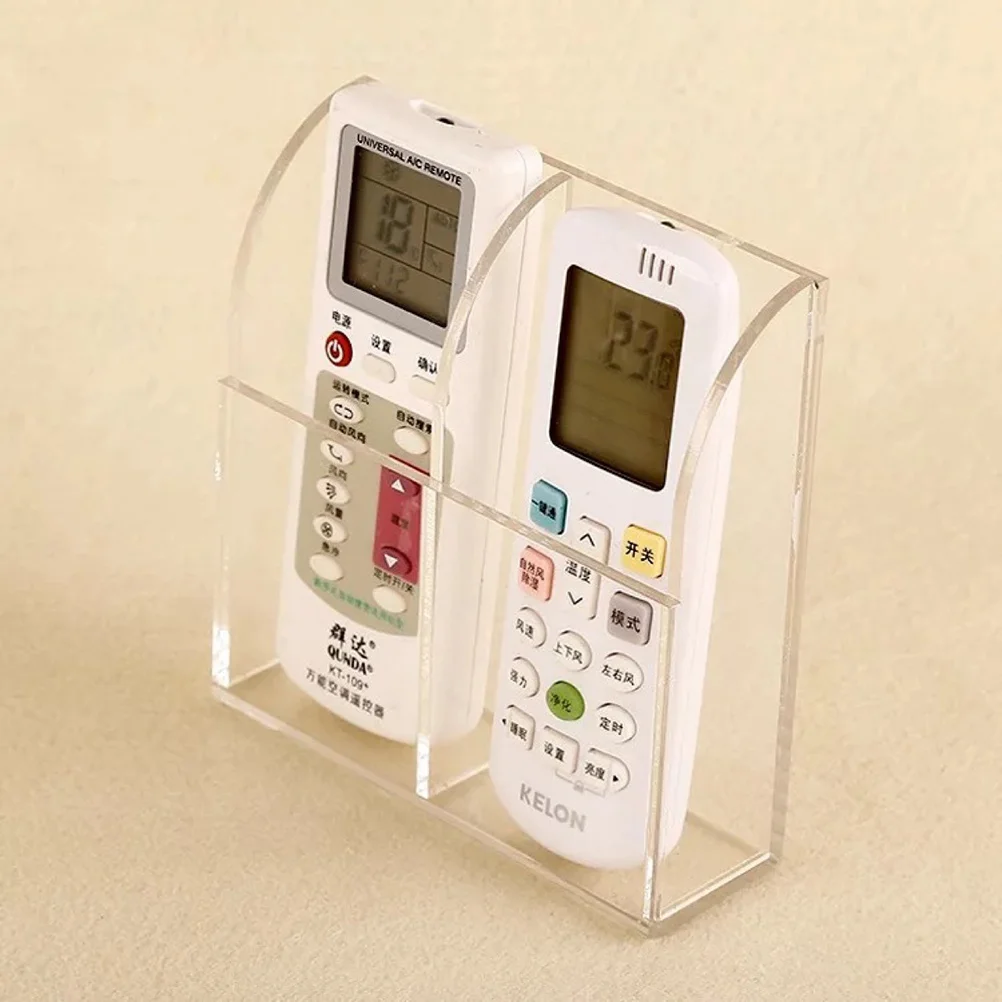 Nightstand Media Organizer Holder Acrylic Bedside Table Remote Controller Office