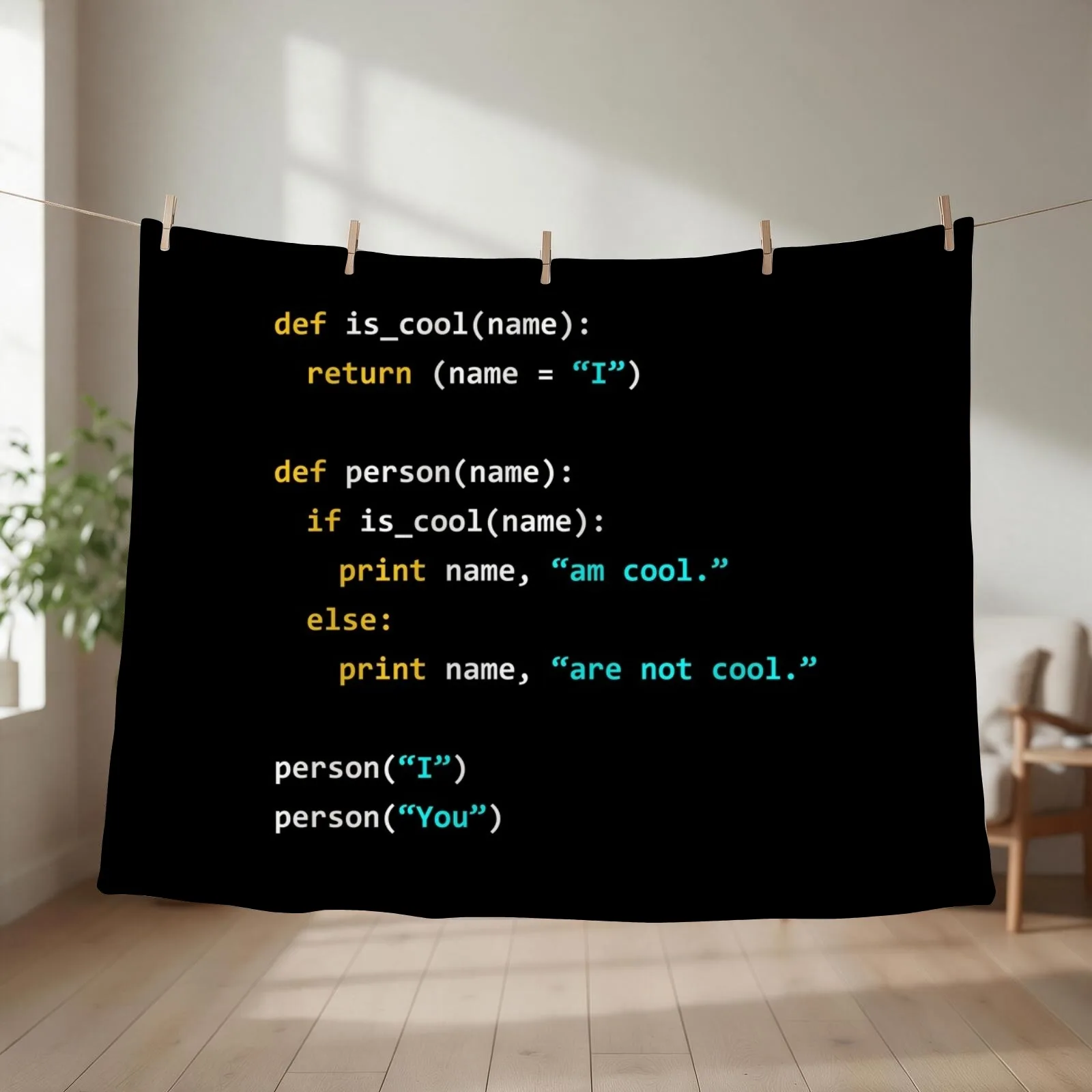 Cool Python Developer Throw Blanket